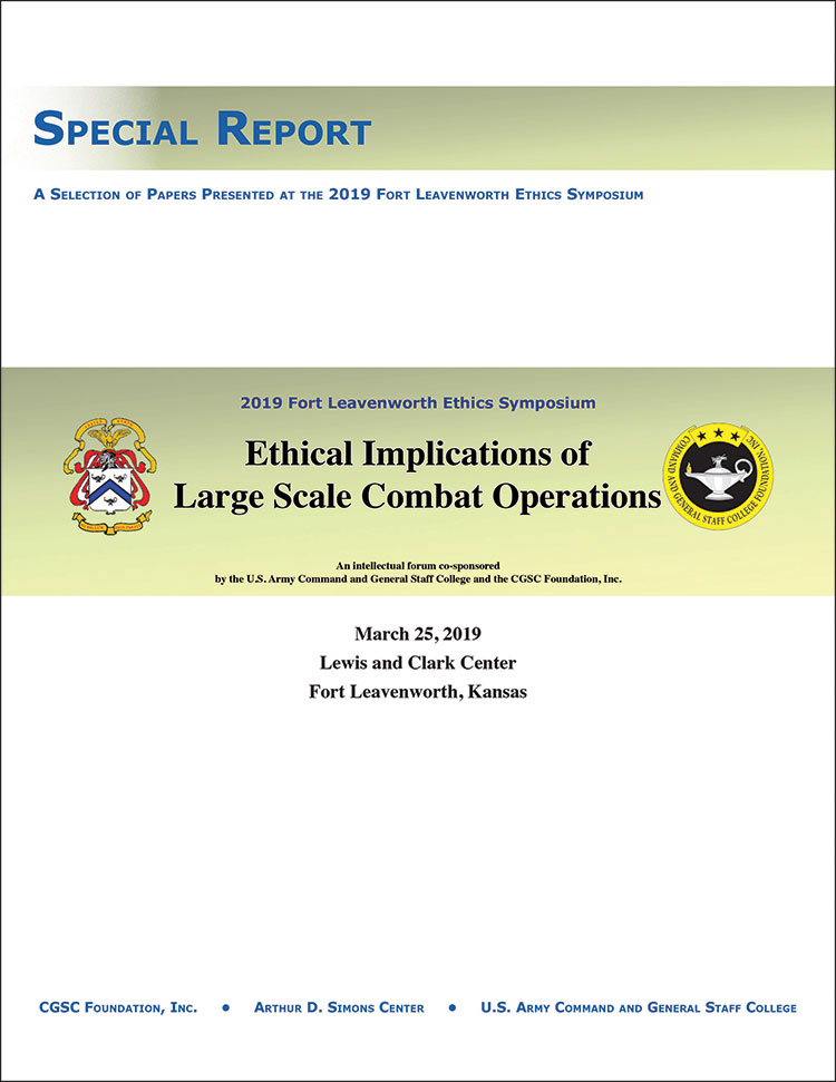 2019 Fort Leavenworth Ethics Symposium Special Report - cover image