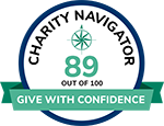 Charity Navigator Give with Confidence badge - 89 of 100 points